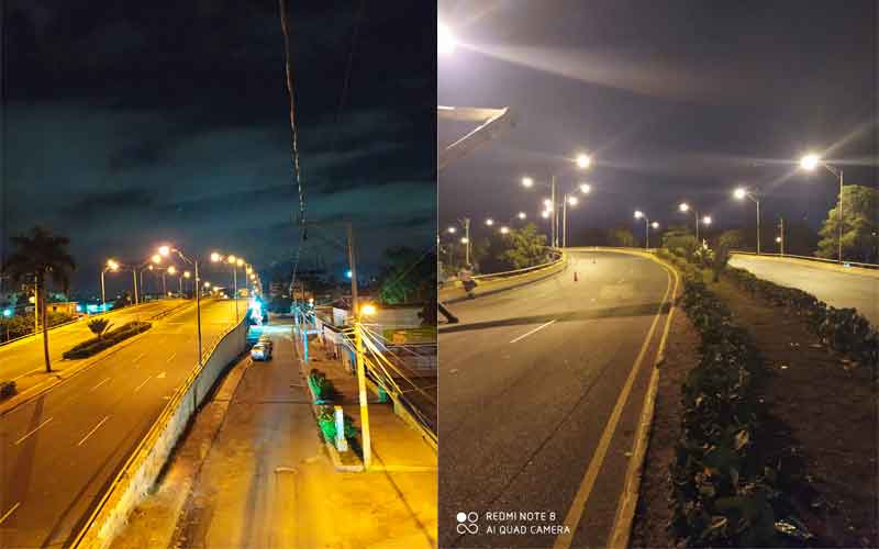 EDE Este rehabilita la iluminación de puentes de avenida Quinto